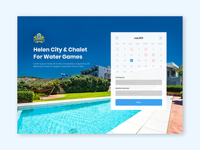 Helen City landing page chalet design figma graphic design ui ux web website