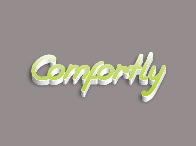 Comfort.ly logo logotype pseudo 3d simple