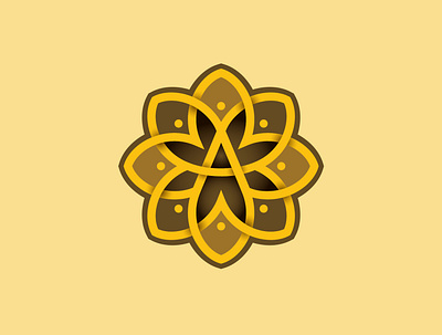 AMANDALA branding brown clothing golden logo mandala monogram tipografia type typogaphy yellow