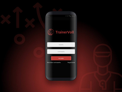 TrainerVoll - Login app branding button buttons design icon login password planing trainers training ui user ux vector volleyball