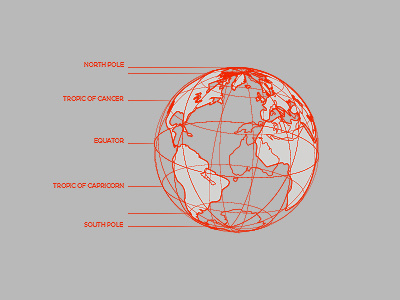 Globe graphic cancer capricorn earth equator globe graphic illustrator info kostadin kostadinov orange poles
