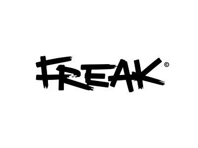 Freak apparel brush custom identity kostadin kostadinov logo mark typography