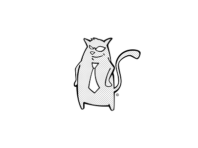 Fat Cat Club cat club fat identity illustration kostadin kostadinov logo mark tail