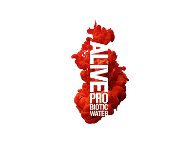 Alive Pro-biotic Water bio brvnd higher identity ink kostadin logo mark product red water