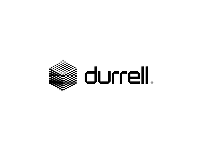 Durrell app brvnd creative cube design development kostadin logo logotype mark software typograhpy