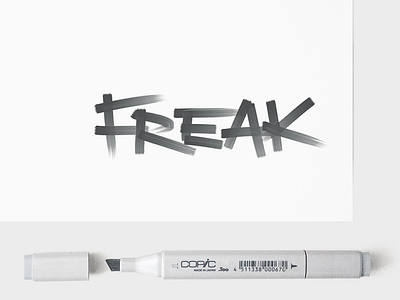 Freak sketch apparel brush custom identity kostadin kostadinov logo mark typography