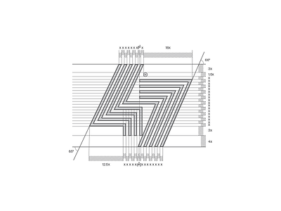 Forty-seven grid behance branding brvnd construction design graphic design grid identity kostadin logo logotype symbol