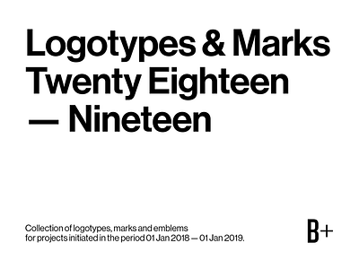 Logotypes & Marks 2018 — 2019