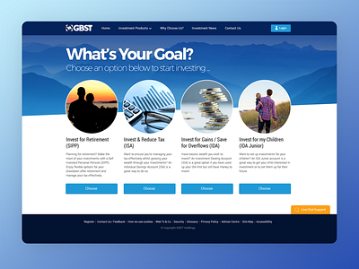 Goal Chooser investment onboarding web