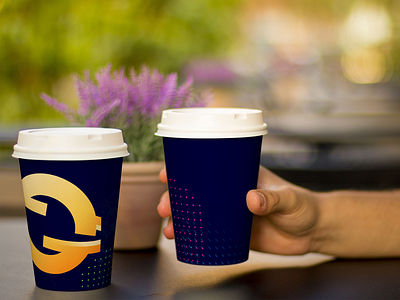 Coffee Cup Design for Fintech branding coffee cup fintech promotional design