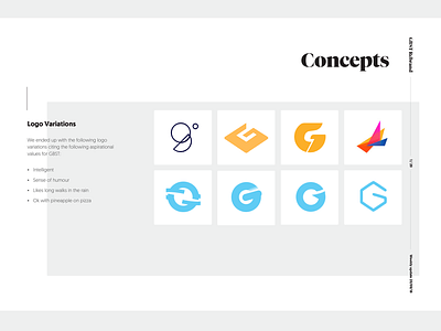 Rebrand presentation document - logos