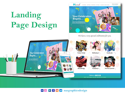 Homevents -Landing Page Design | Naz Graphics Design australia branding canada dar es salam graphics design illustration illustrator india layout design ui ux web website