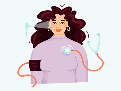 Health Check-up character design design digital drawing health health check up illustration self care tayla de beer texture