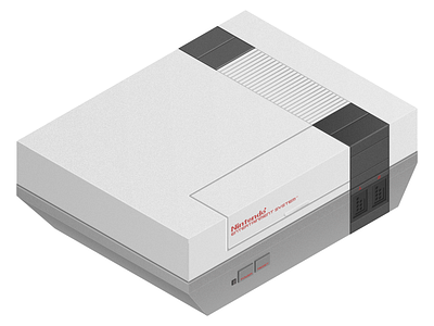 Isometric Nintendo Entertainment System illustration isometric ixdbelfast nes