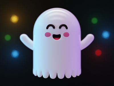 Ghost 3d 3d art adobe photoshop animation character character design cinema4d design illustration redshift