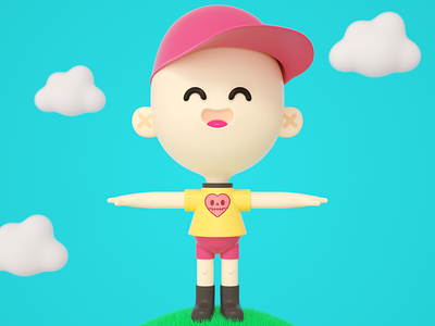 Little Kid 3d 3d art adobe photoshop animation character character design cinema4d design illustration octanerender