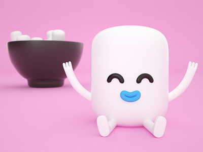 Marshmallow 3d 3d art adobe photoshop animation character character design cinema4d design illustration octanerender