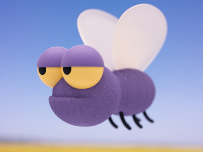 Cartoon Fly 3d 3d art adobe photoshop branding characterdesign cinema4d logo