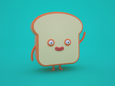 Cute Bread 3d 3d art adobe photoshop animation character character design cinema4d design illustration octanerender