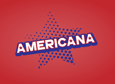 Americana america americana bold branding captainamerica color comic comic book creative logo logodesign logos playful pop red star usa