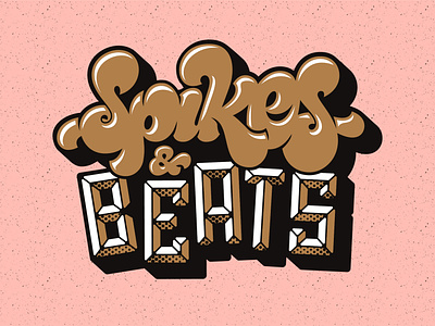 Spikes & Beats branding design handlettering illustration lettering logo typography vector