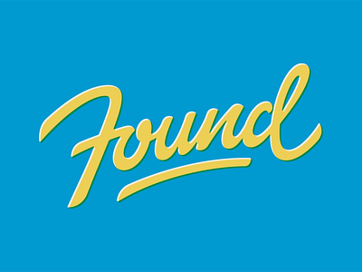 Found branding design graphic design handlettering illustration lettering logo script typography vector