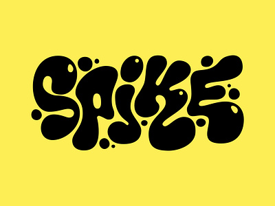 Spike blob style logo branding design handlettering illustration lettering logo typography vector