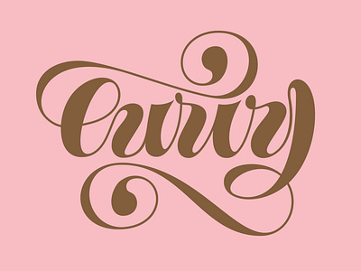 Curvy design handlettering illustration lettering logo script spencerian typography vector