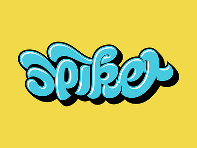 Spike design handlettering illustration lettering logo script typography vector