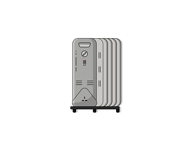 Portable radiator flat flat design flat icon oil radiator