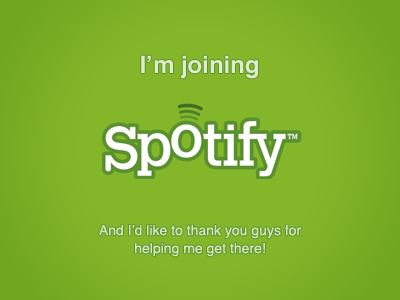 I'm joining Spotify