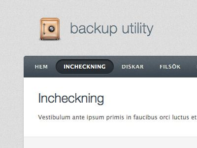 Backup Utility css3 gui interface populate ui webapp