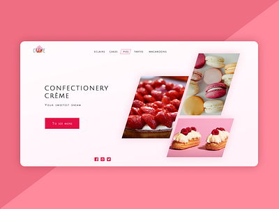 Confectionery art design logo minimal typography ui web website