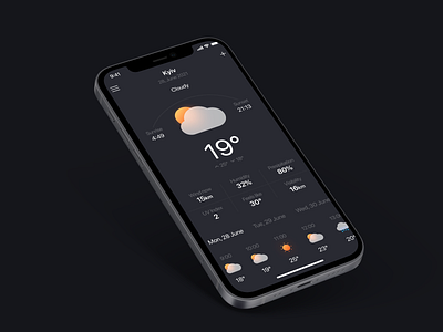 Weather app design designer graphic design icon minimal ui