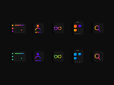 Icons Set art design designer icon illustration minimal