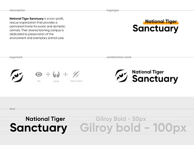 National Tiger Sanctuary Identic Redesign branding design icon logomark logomarks shapren design challenge split splitdev splitdevelopment typography ui ux vector