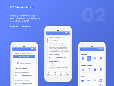 Flights Check List & Services - UI Design