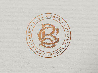 Buen Cubero Monogram branding design dribbble handmade handmadelettering illustration lettering logo typography vector