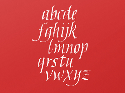 Italic alphabet practice alphabet brush brushcalligraphy caligrafia calligraphy design dribbble expressive flatbrush gestual gouache handmade italic letters red typography variations