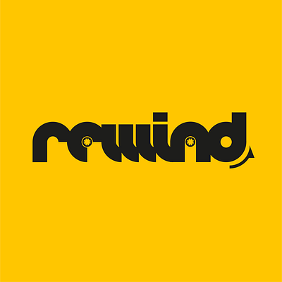 Rewind audio tape old school typography