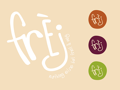 Frèj brand branding branding and identity design fun juices logo visual identity