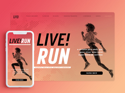 LIVE! Run experience gradient mobile mobile ui runing runner sports sportswear training ui ui design website