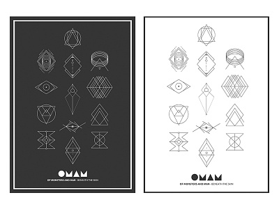OMAM T-Shirt lines omam symbols t shirt vector