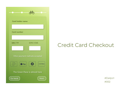 Credit Card Checkout app daily 100 dailyui design ui