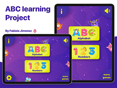 Alphabet Learning Project app design education games illustration kids product design puzzle ui ux