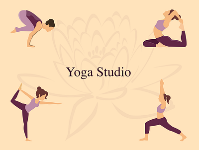 yoga asanas illustration adobe illustrator art artist character flat illustration illustraion poster vector vector ai illustration yoga