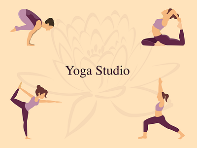 yoga asanas illustration adobe illustrator art artist character flat illustration illustraion poster vector vector ai illustration yoga