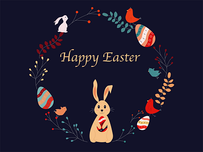 Easter illustration adobe illustrator art artist character design easter easter bunny easter egg illustraion vector vector ai illustration