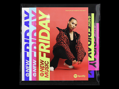 New Music Friday poster and sticker pack artists branding colorful colorways design identity logo music new music friday poster posters spotify stickers typography