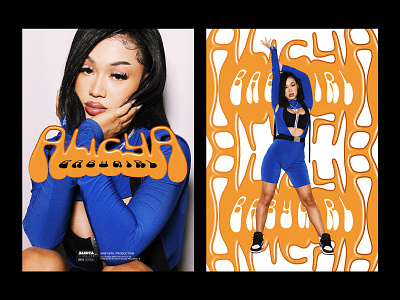 Alicya artists blue branding curvy design logo music orange organic pattern typography white
